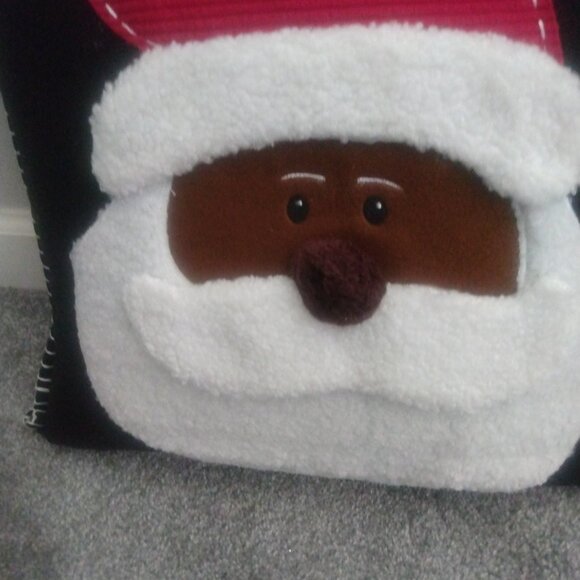 Brand New Black Santa Pillow - Picture 4 of 5